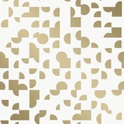 Tempaper Mod Geo Metallic Gold Peel and Stick Wallpaper, 20.5" x 16.5'