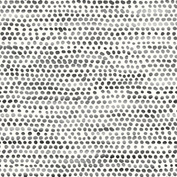 Tempaper Moire Dots Black & White Peel and Stick Wallpaper, 20.5" x 16.5'