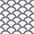 thumbnail image 1 of Tempaper Mosaic Scallop Navy & Parchment Removable Peel and Stick Wallpaper, 20.5" x 16.5', 1 of 6
