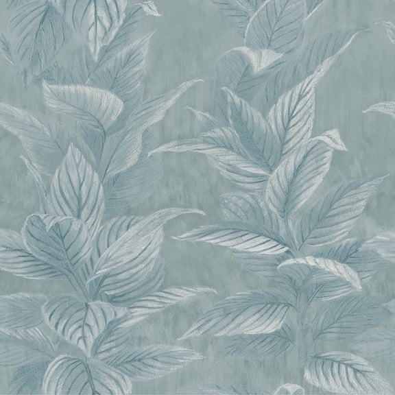 Tempaper Pastel Palm Blue Peel and Stick Wallpaper
