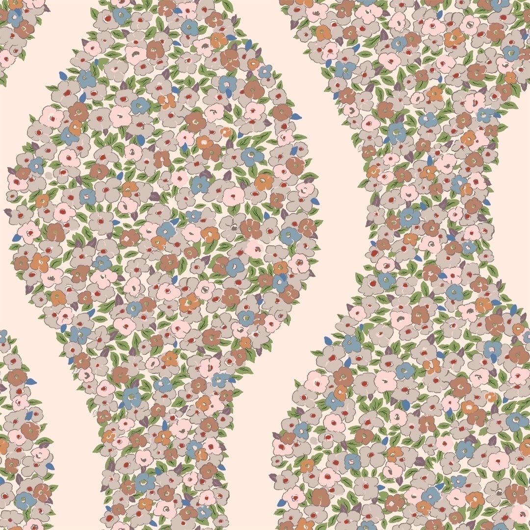 Cosy Posy Floral Peel and Stick Wallpaper in Neutral Colors