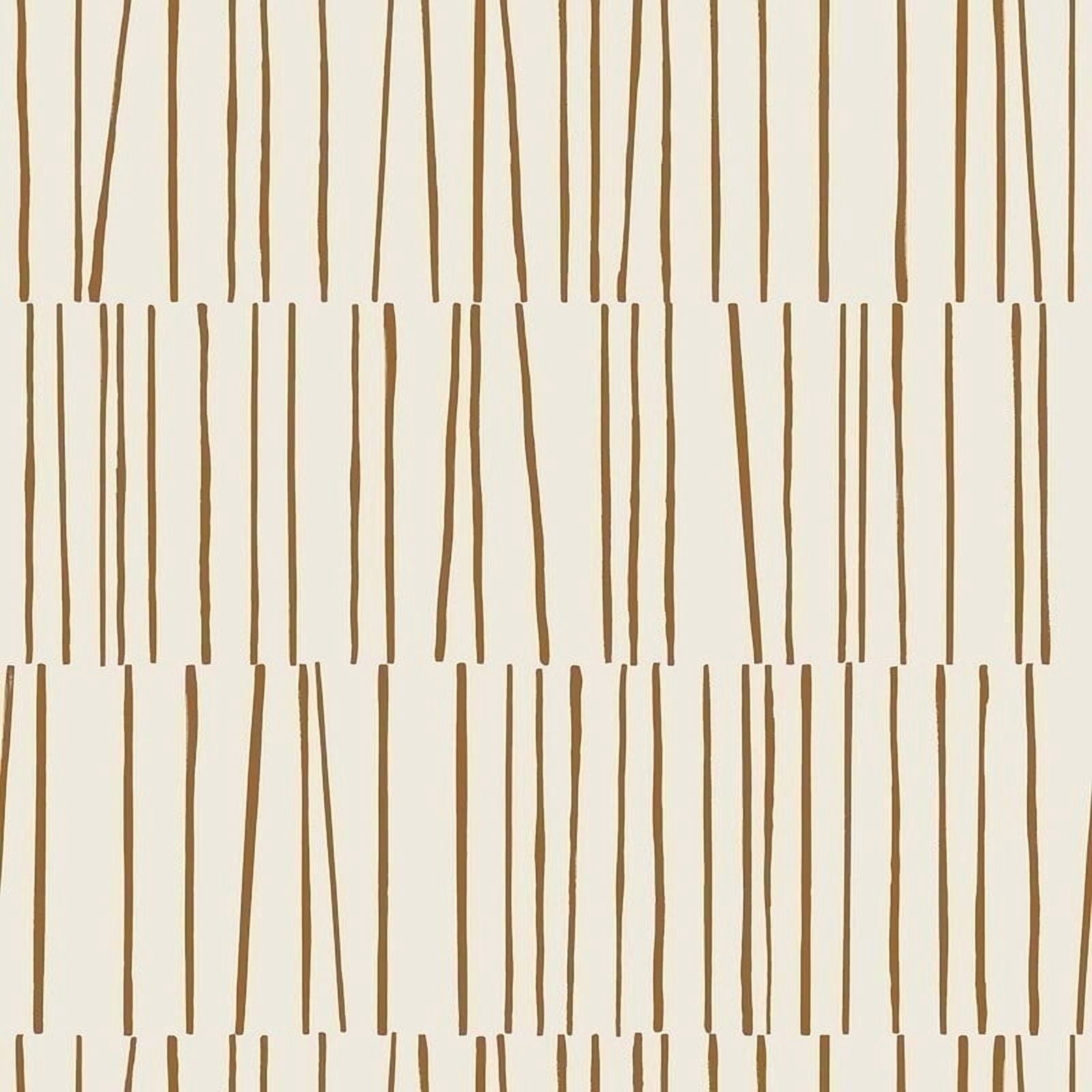 Tempaper x Bobby Berk Copper & Cream Shift Peel and Stick Wallpaper, 20.5" x 16.5'