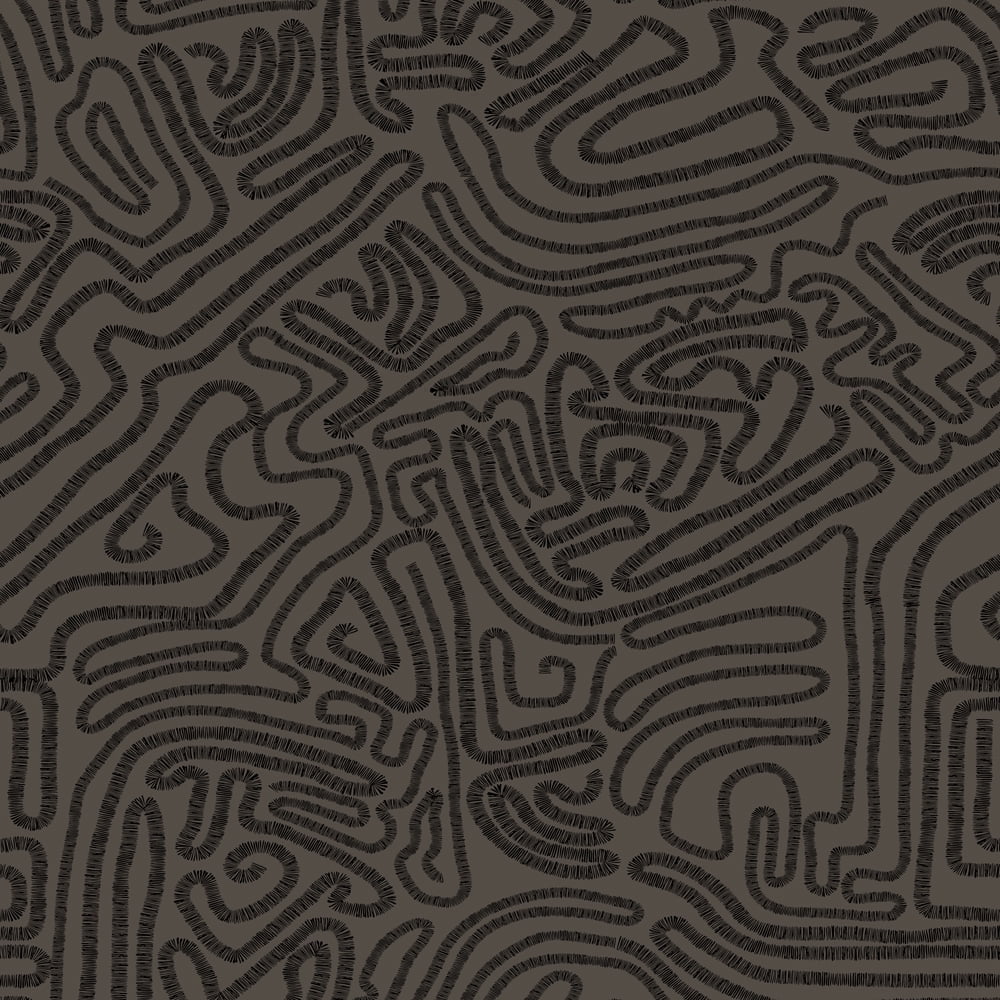 Tempaper Sketch Black Peel and Stick Wallpaper, 20.5" x 16.5'