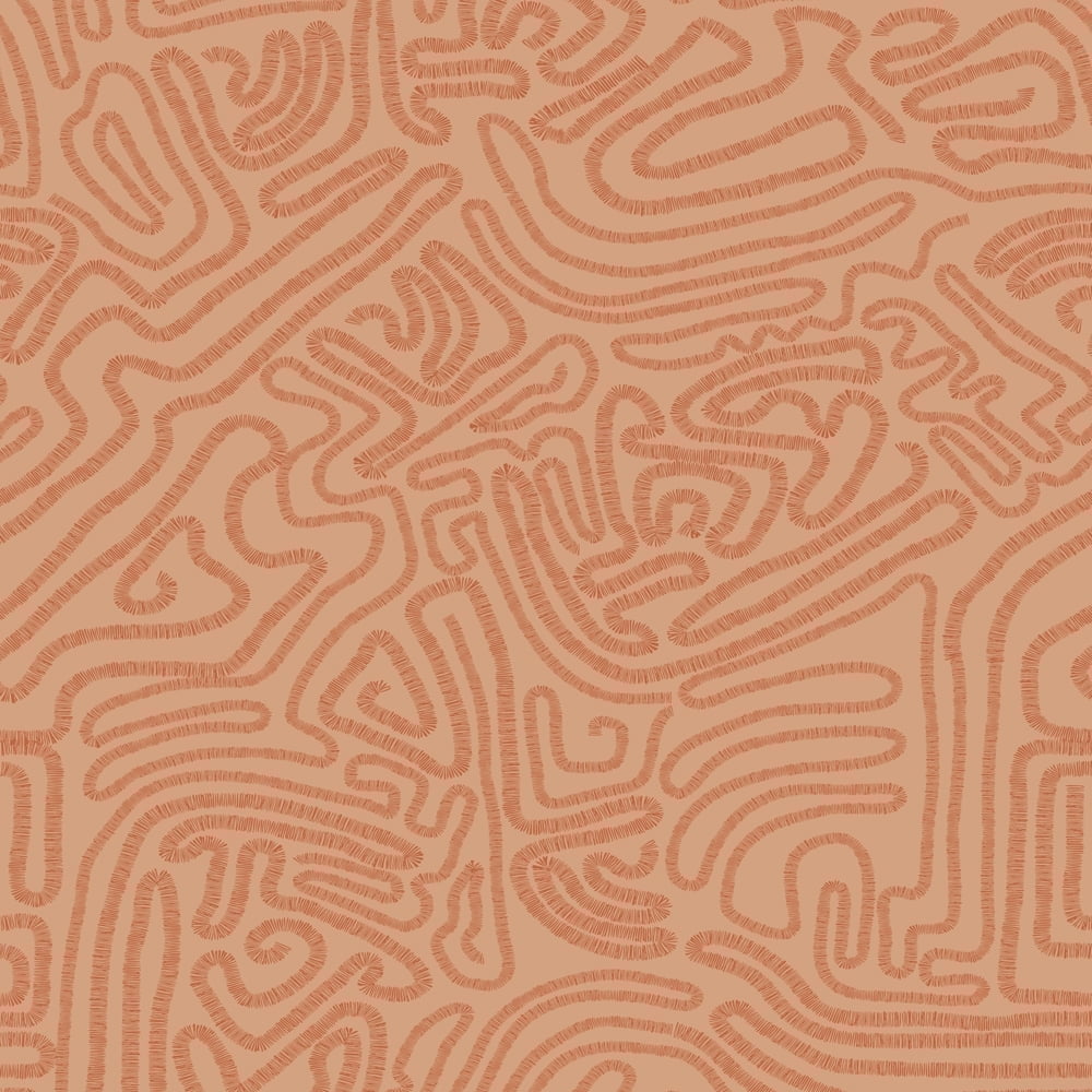 Tempaper Sketch Rouge Peel and Stick Wallpaper, 20.5" x 16.5'