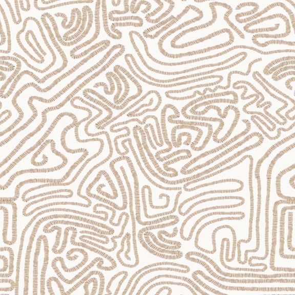 Tempaper Sketch Taupe Peel and Stick Wallpaper, 20.5" x 16.5'