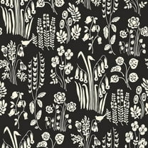 Tempaper x Novogratz Tallulah Belle Black Peel and Stick Wallpaper, 20.5" x 16.5'