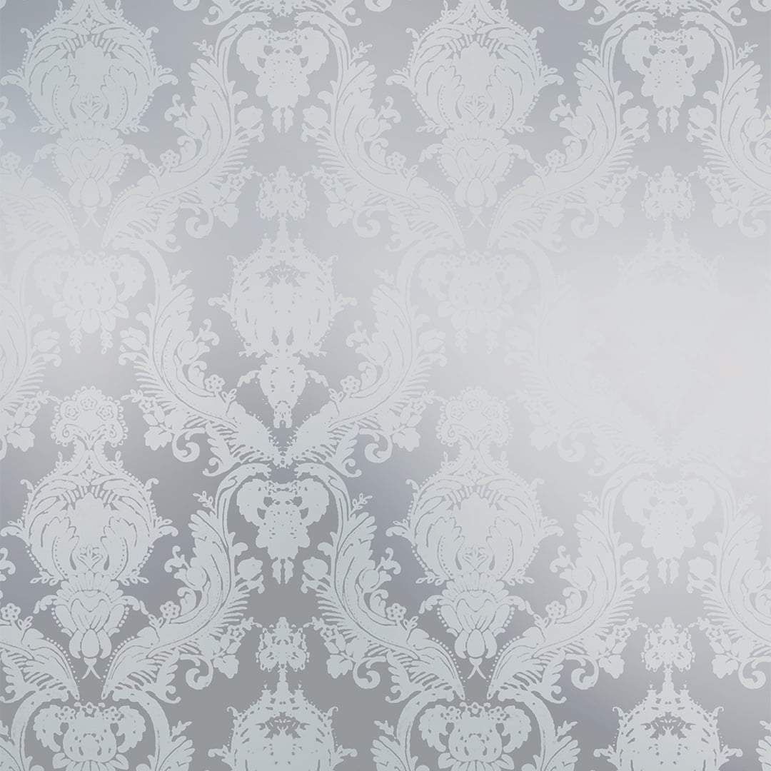 Tempaper Textured Damsel Metallic Platinum Peel and Stick Damask Wallpaper, 20.5" x 16.5'
