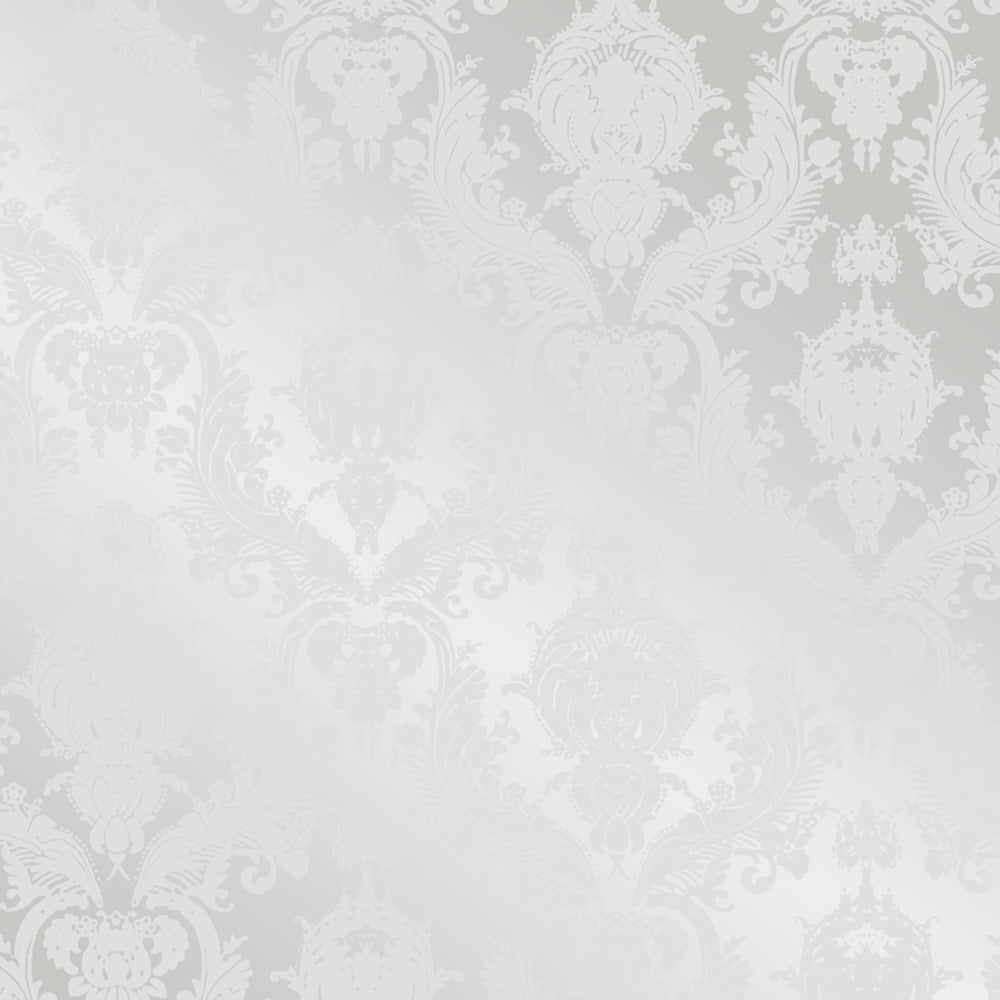 Platinum Damask Textured Peel and Stick Wallpaper Roll