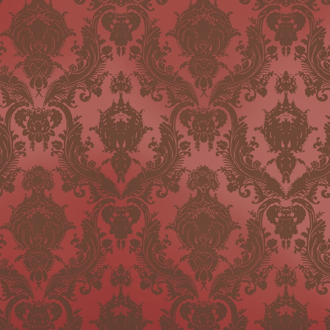 Tempaper Textured Damsel Metallic Red Peel and Stick Damask Wallpaper, 20.5" x 16.5'