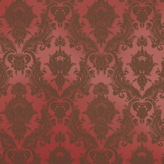 Tempaper Textured Damsel Metallic Red Peel and Stick Damask Wallpaper, 20.5" x 16.5'