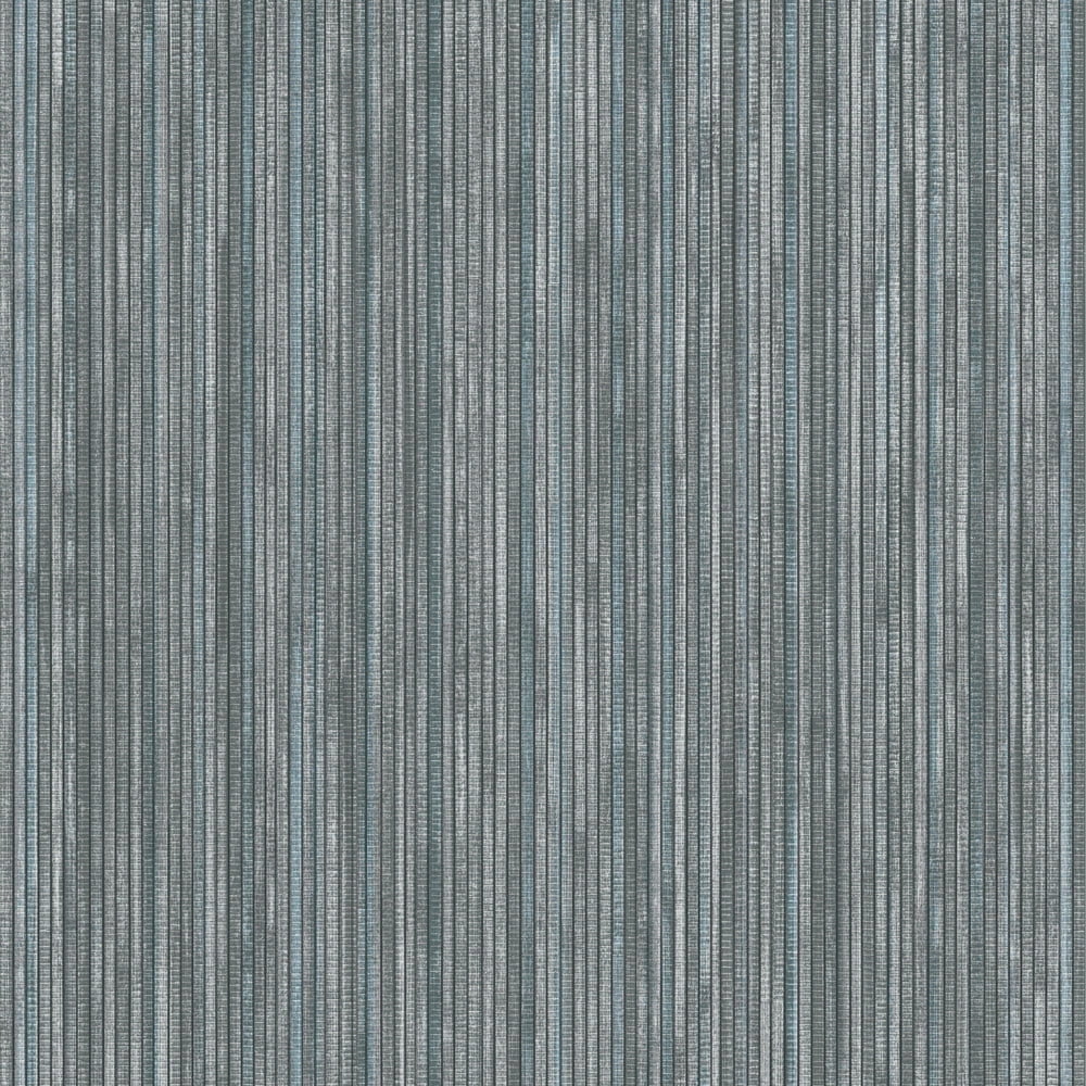 Chambray Blue Faux Grasscloth Textured Peel and Stick Wallpaper Roll