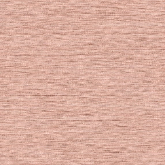 Tempaper Textured Horizontal Faux Grasscloth Salmon Pink Peel and Stick Wallpaper, 20.5" x 16.5'