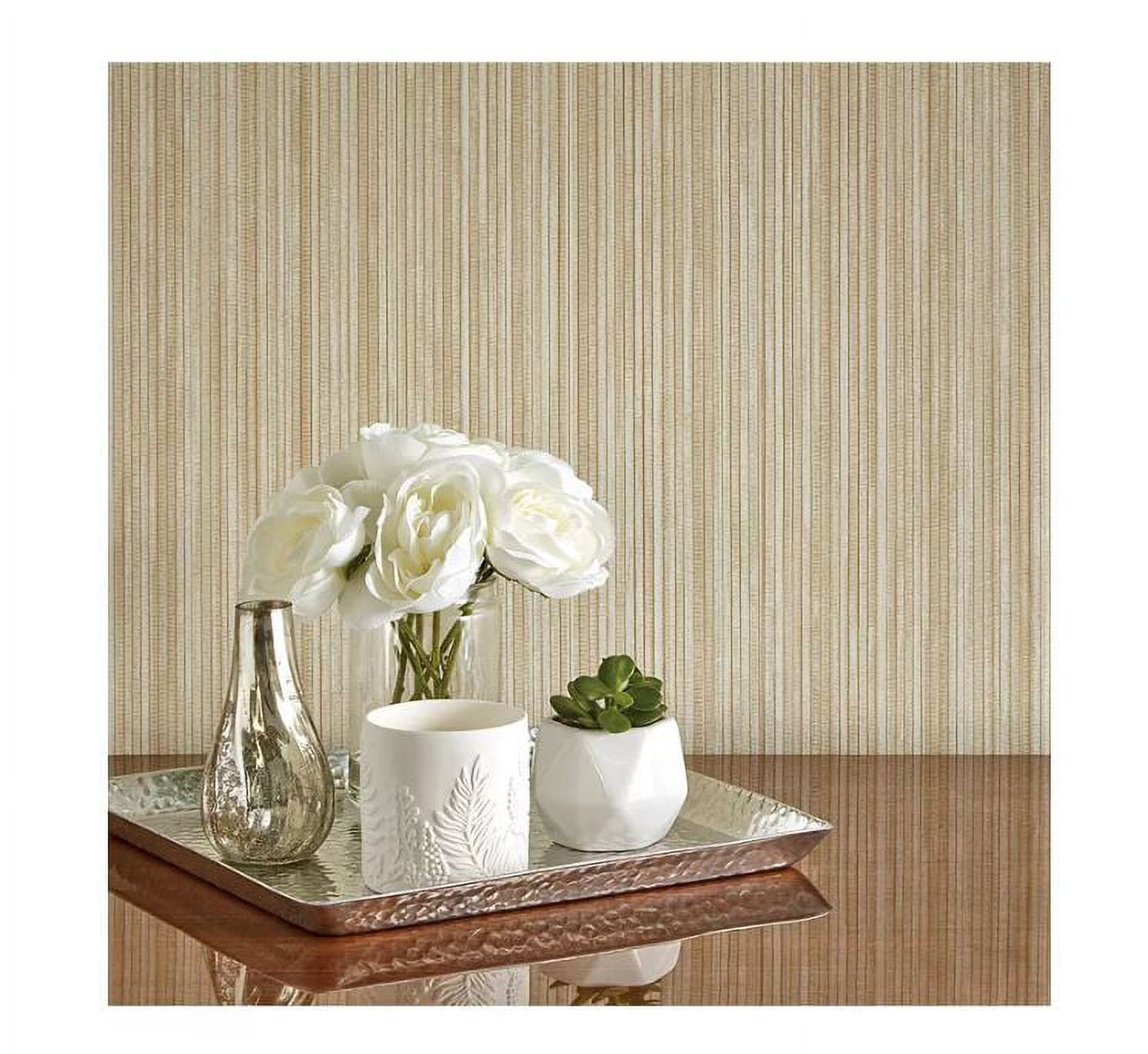 Tempaper Textured Grasscloth Peel and Stick Wallpaper - Sand