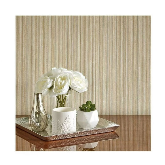Tempaper Textured Grasscloth Peel and Stick Wallpaper - Sand