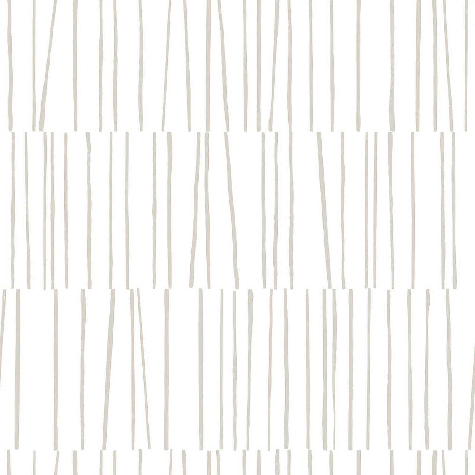 Tempaper x Bobby Berk Shift Gray and White Removable Peel and Stick Wallpaper, 20.5" x 16.5'