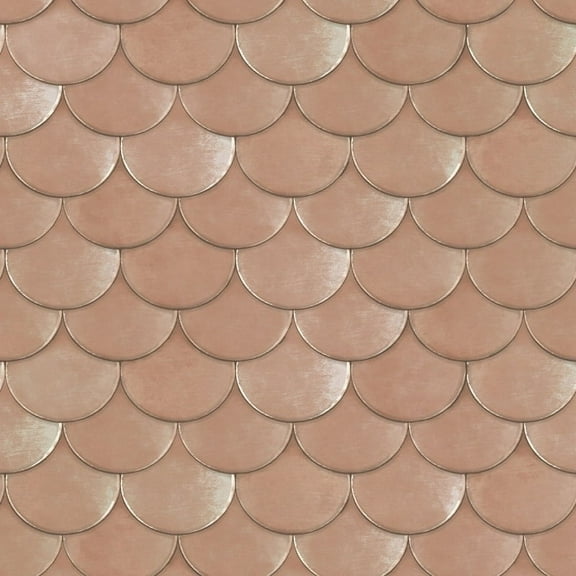 Tempaper x Genevieve Gorder Brass Belly Metallic Pink Peel and Stick Wallpaper, 20.5" x 16.5'