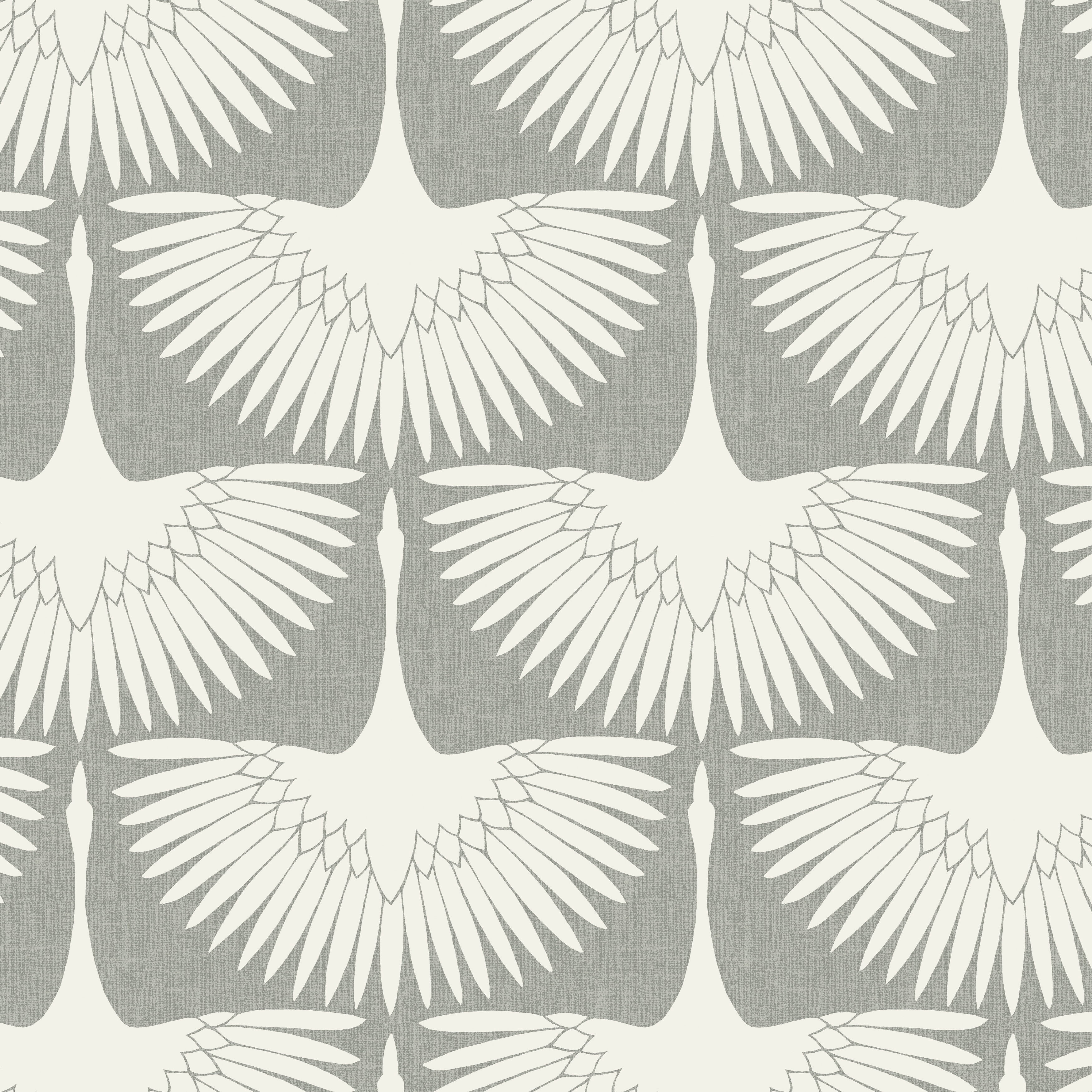 Tempaper x Genevieve Gorder Feather Flock Chalk Peel and Stick Wallpaper, 20.5" x 16.5'