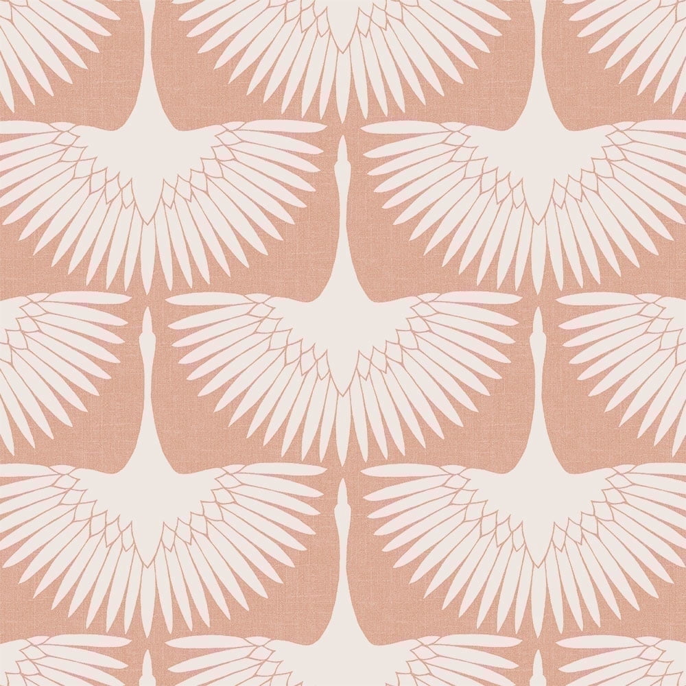 Tempaper x Genevieve Gorder Feather Flock Pink Peel and Stick Wallpaper, 20.5" x 16.5'