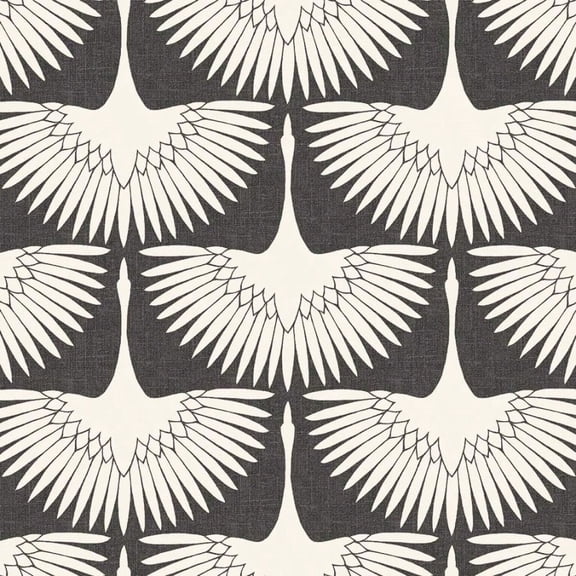 Tempaper x Genevieve Gorder Gray Feather Flock Removable Peel and Stick Wallpaper 20.5 in X 16.5 ft Made in the USA