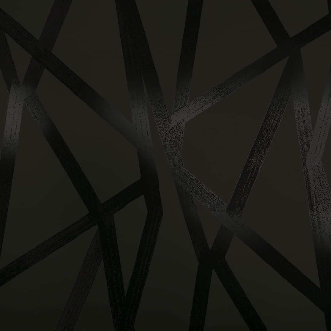 Tempaper x Genevieve Gorder Intersections Metallic Black on Black Peel and Stick Wallpaper, 20.5" x 16.5'