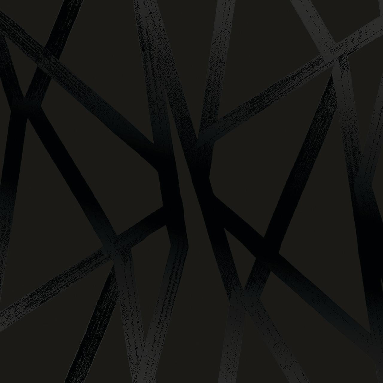 Black Geometric Self-Adhesive Peel and Stick Wallpaper Roll