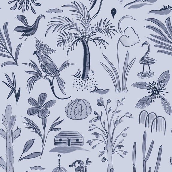 Tempaper x She She Maria en Patricia Peel and Stick Wallpaper By She She, 20.5" x 33'
