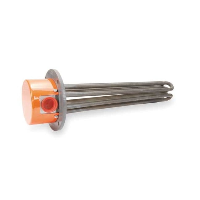 Tempco Flanged Immersion Heater, 37-15/16 In. L  Includes Gasket TFP02720
