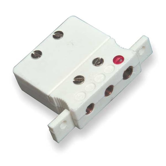 Tempco Panel Jack,Cu,White,Standard 3 Pin TCA-102-154