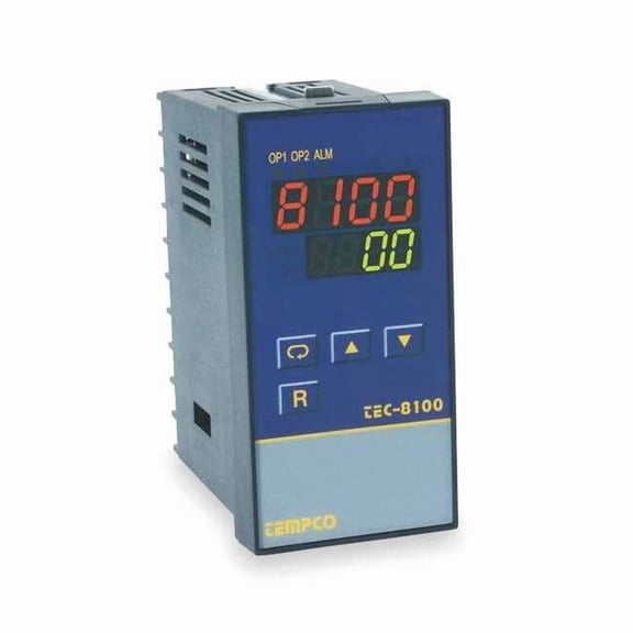 Tempco Temp Controller, Prog, 90-250V, Relay2A TEC34025