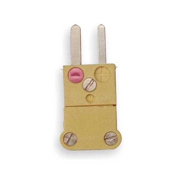 Tempco Thermocouple Plug,K,Yellow,Miniature TCAR-1012