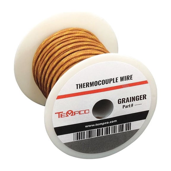 Tempco Thermocouple Lead Wire,K,20AWG,Str,100Ft TCWR-1012