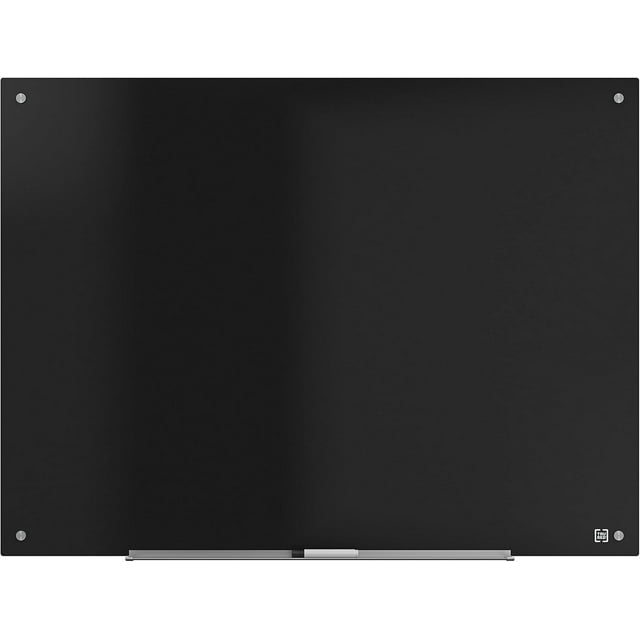 Tempe Glass Dry Erase Board, Black, 4ft x 3ft (TR61200)