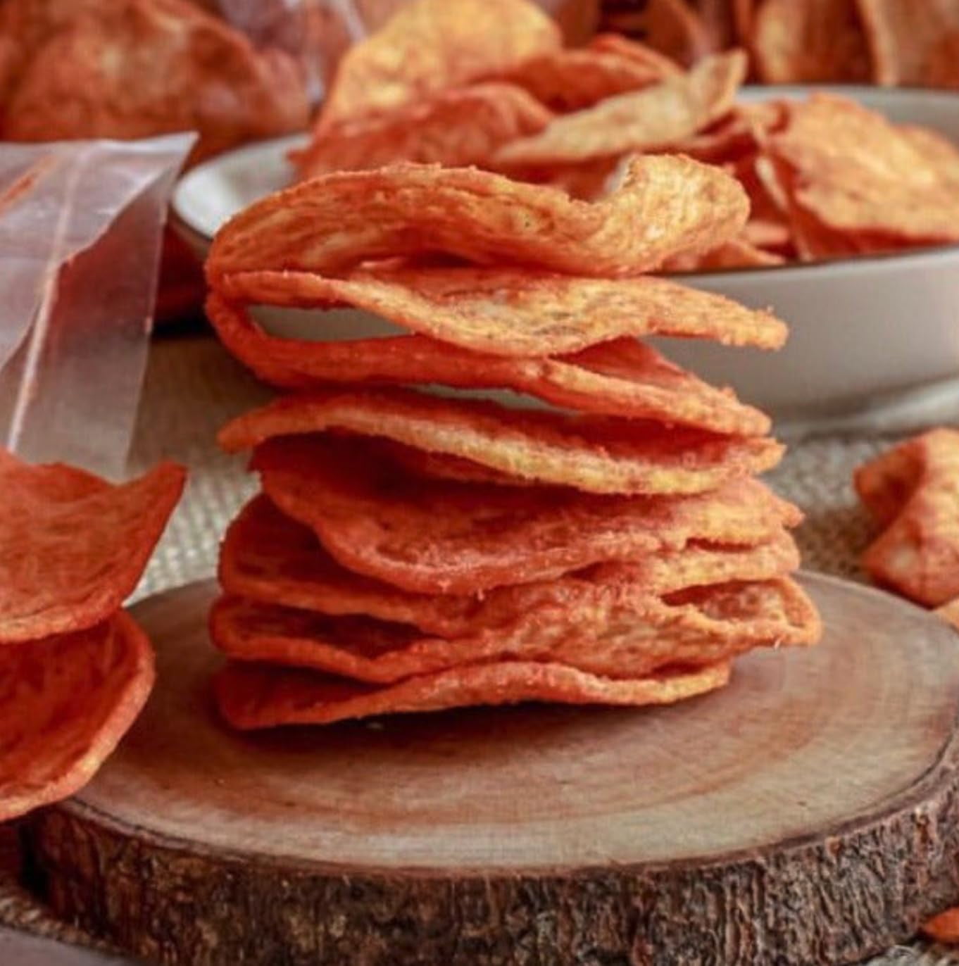 Tempeh Chips Protein Chips (Peri Peri Seasoning), 100G Veg/Vegan