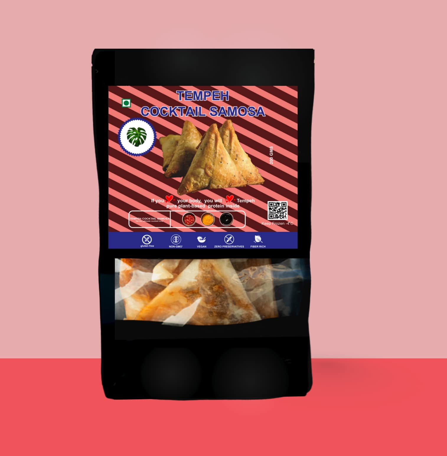 Tempeh Cocktail Samosa Ready To FryOr Bake Or Air Fry,200G