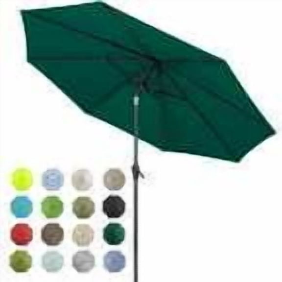 Tempera 11 ft Auto Tilt Umbrella Forest Green
