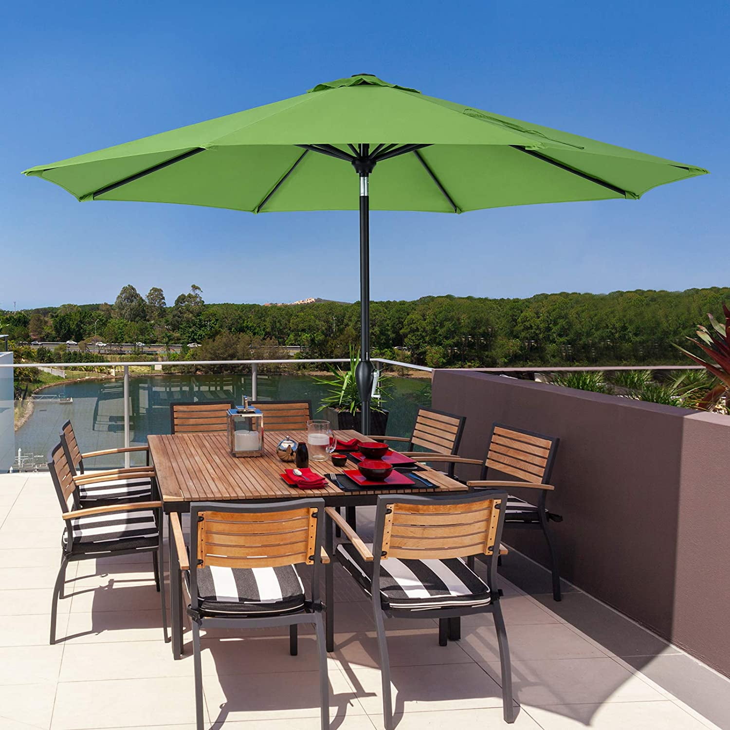 Tempera 9FT Auto Tilt patio umbrella