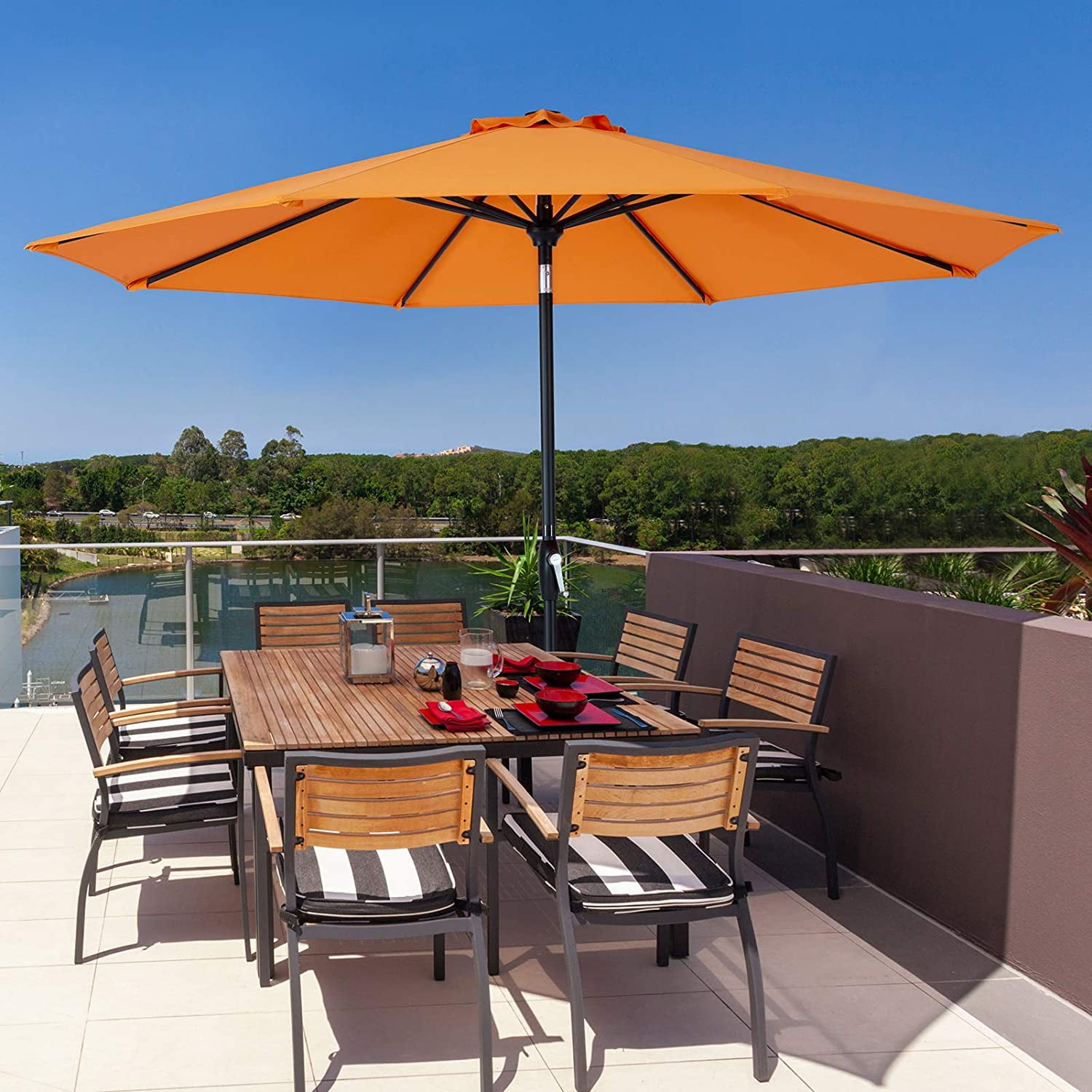 Tempera 9FT Push Botton Tilt patio umbrella