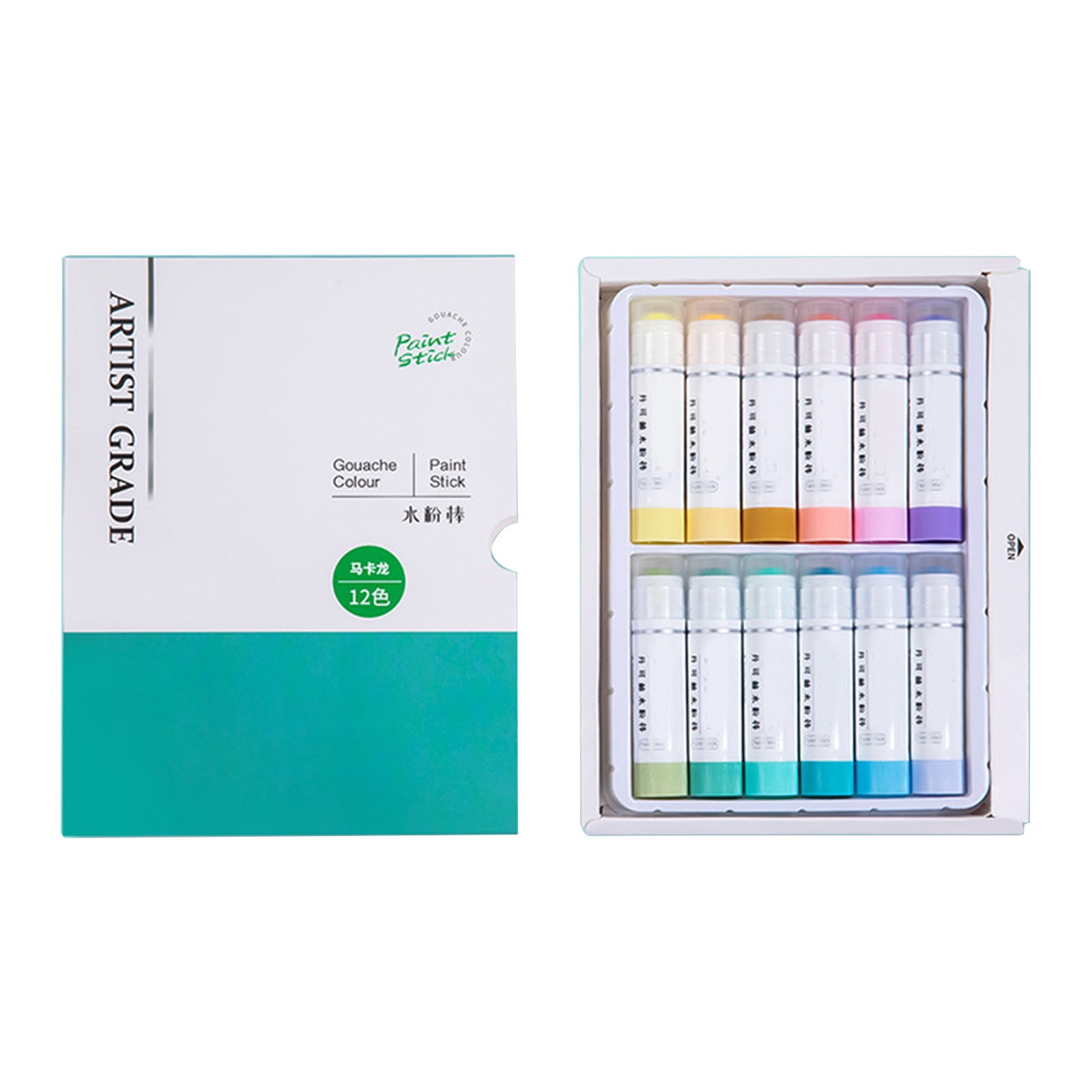 Tempera Paint Sticks Classic Vibrant Color Washable Non Toxic Graffiti Crayon Paint Stick for Kid Student Beginner Lover