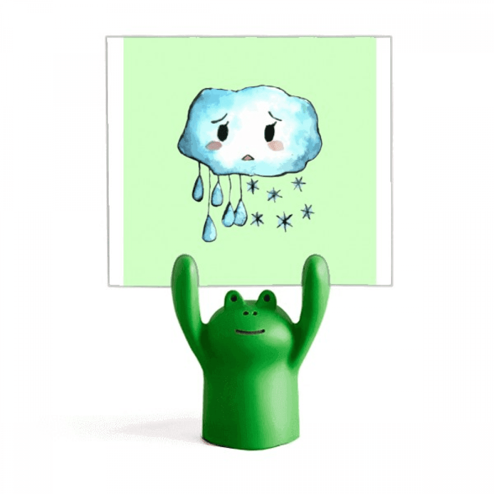 Tempera Pitiful Rain Cloud Memo Holder Cartoon Animal Frog Stand ...