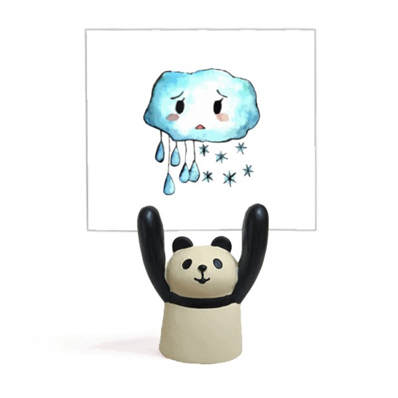 Tempera Pitiful Rain Cloud Memo Holder Cartoon Animal Panda Stand Decoration