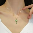 thumbnail image 1 of Temperament And Fully-jewelled Cross Necklace, 1 of 2