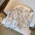 thumbnail image 1 of Temperament Elegant Summer Tie Die Printing Elastic Waist Drawstring Sweet Fashion Casual Loose Chiffon Wide Leg Trousers Shorts, 1 of 5