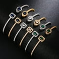 thumbnail image 1 of Temperament Famous Brand Simple Copper Inlaid Zircon Open Adjustable Bracelet, 1 of 2