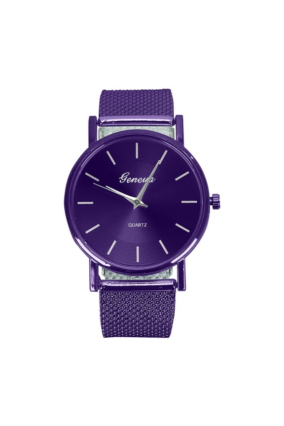 Temperament Ladies Belt Analog Quartz Light up Watches for Men Case for Grandma Watches for Seniors Women Large Number Digital 17mm Strap 20mm