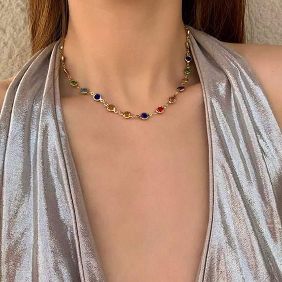 Temperament Stained Glass Necklace - Elegant Summer Holiday Style, Colorful & Handmade with Eco-friendly Material – Dont Miss Out!