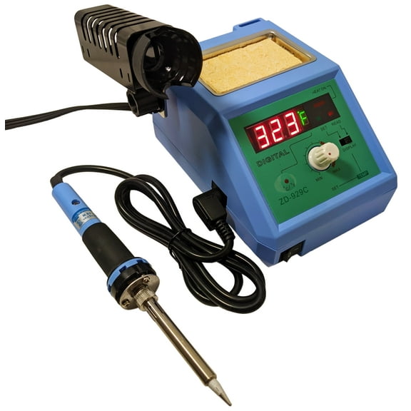 Temperature Adjustable Soldering Station with Digital LED Display, ESD Safe, 320 to 900 Degrees F by Electronix Express