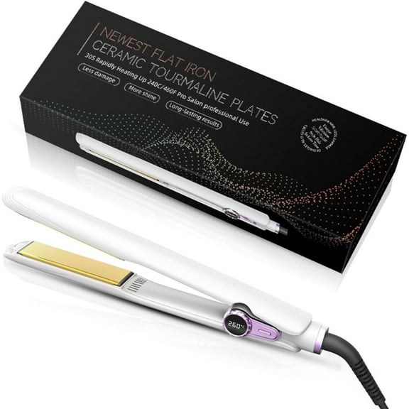 Temperature, Ceramic Coating, Temperature Control, Integrated Beauty Power Generation, Suitable for All Hair Types, Black (White)