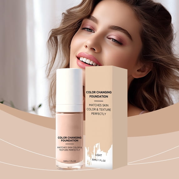 Temperature Changing Foundation – 30ml – Adaptive Shade, Lightweight Texture, Natural Finish – For Even Skin Tone – Daily Commute Wear – 1bottle