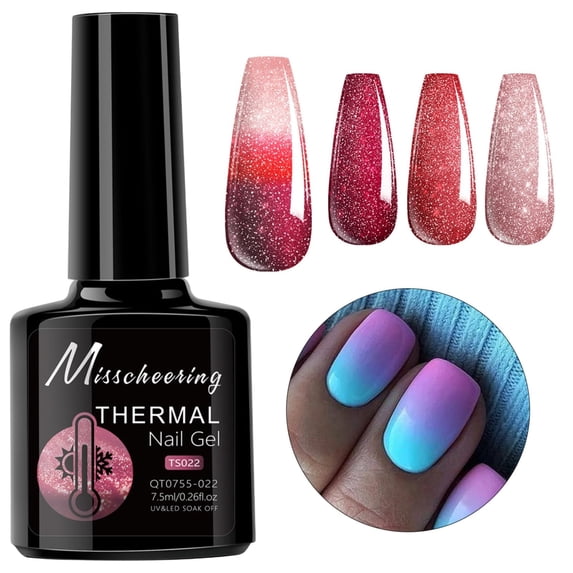 Temperature Color Changing Aurora Glitter Gel Nail Polish, 7.5Ml N - Thermal Color Changing Gel Nail Polish, Opal 3-Temperature Changing Gel Set 7.5Ml, Nail Polish Easter Mother'S