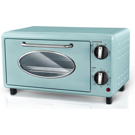Temperature Control & Adjustable 60-Minute Timer 1000W, 2 Slice, Mint